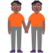 People Holding Hands- Medium-Dark Skin Tone emoji on Microsoft